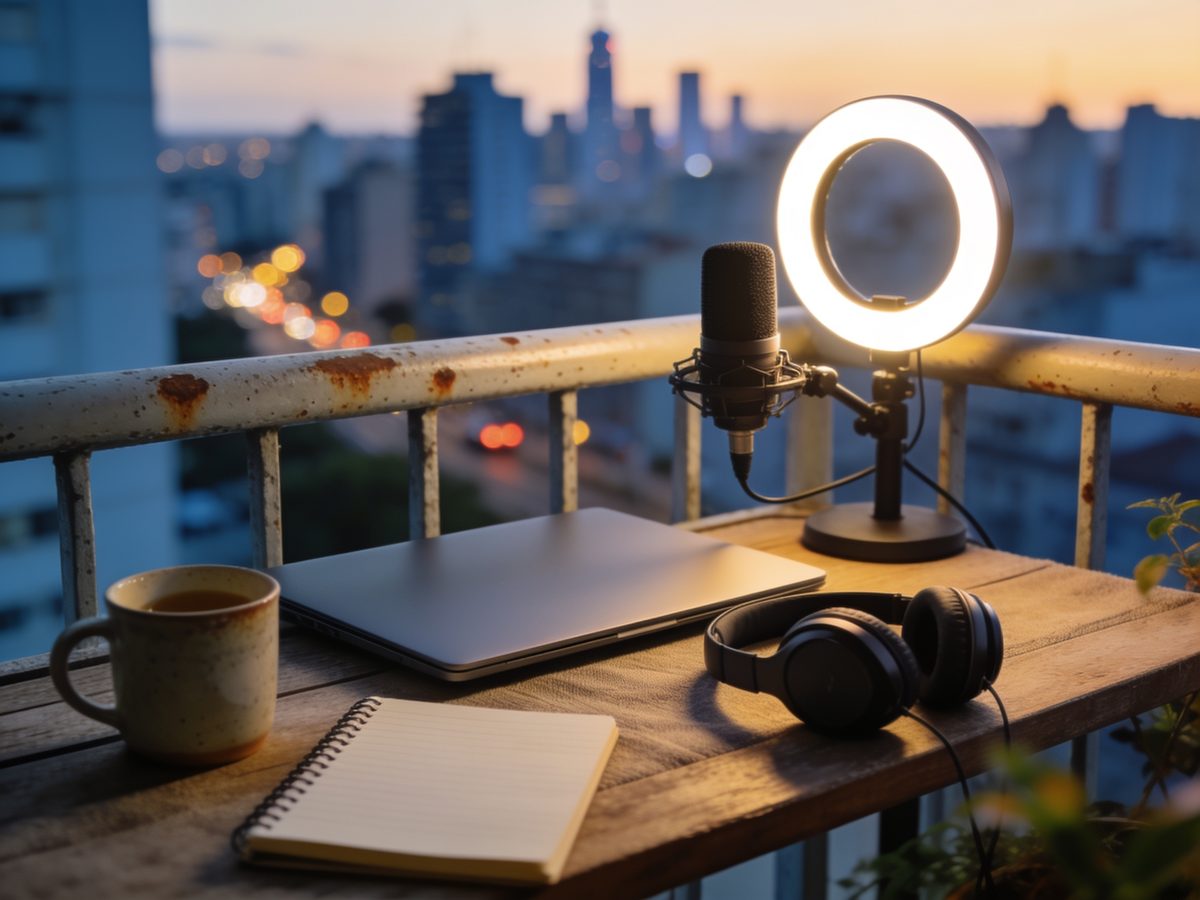 Un escritorio de streaming apagado — La Cobra
